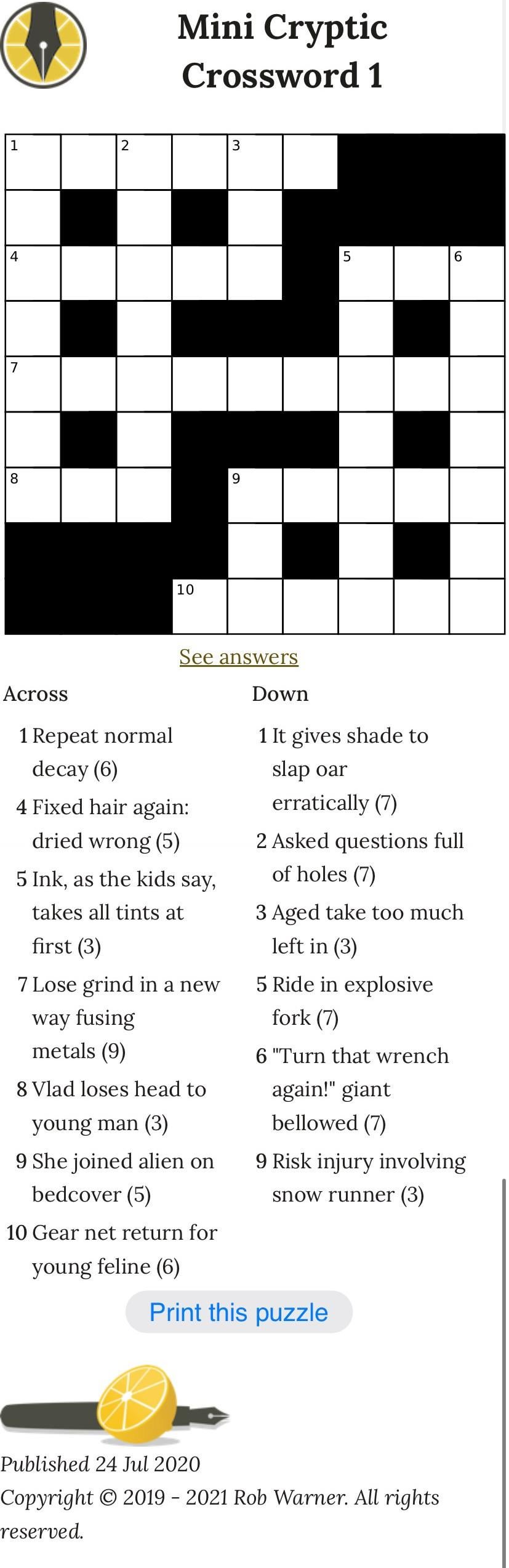 repeat crossword clue 7 letters