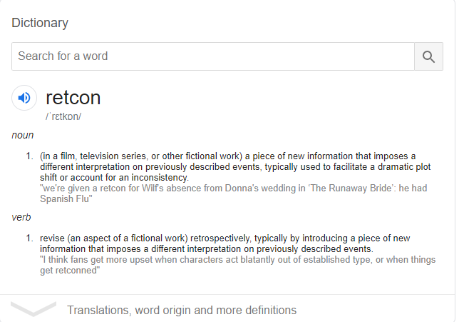 retcon definition