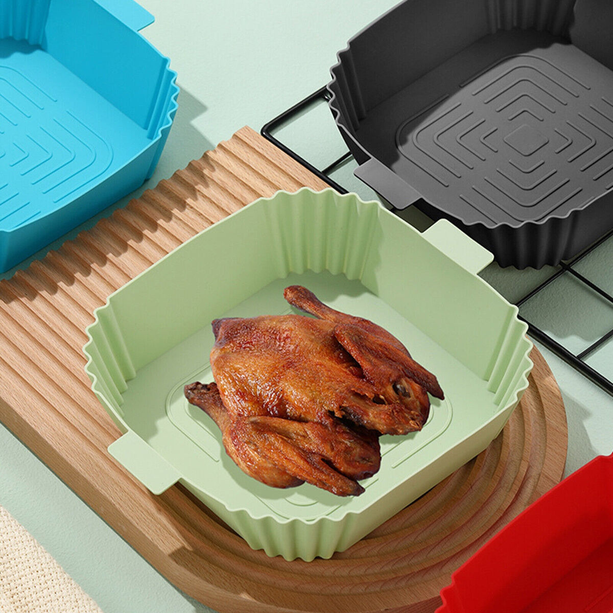 reusable air fryer silicone tray