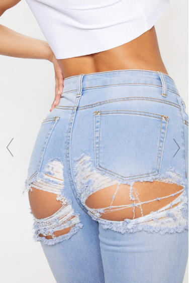 ripped jeans on bum