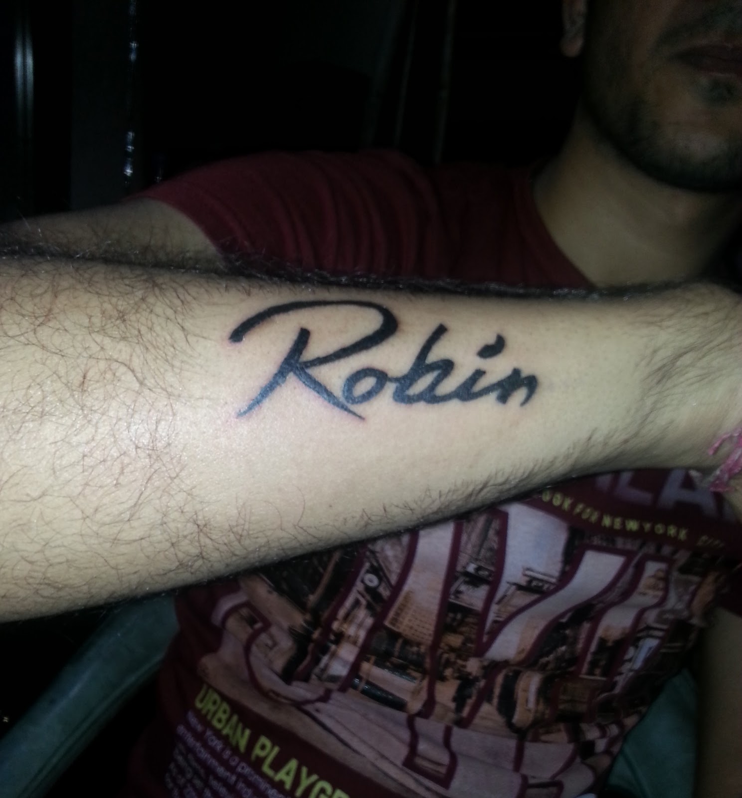 robin name tattoo