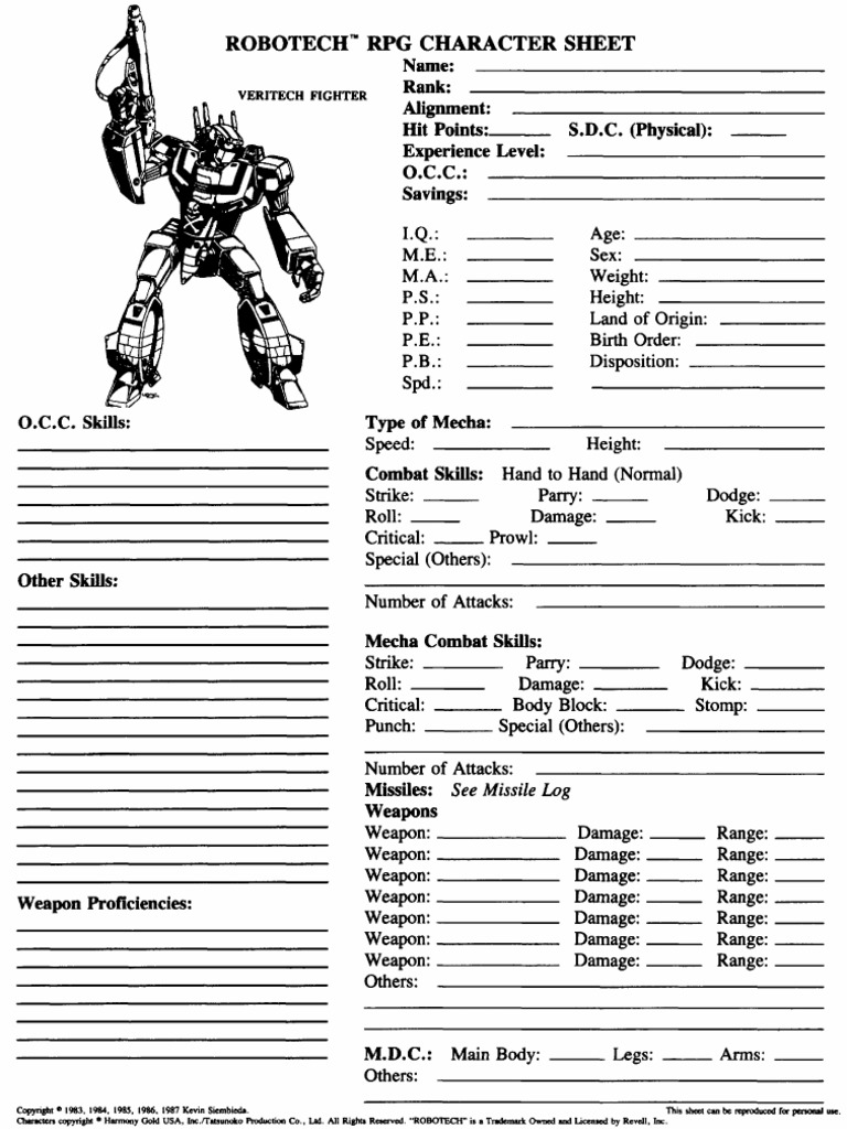 robotech rpg pdf