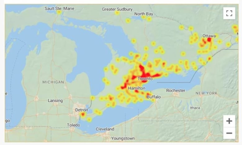 rogers outage map toronto