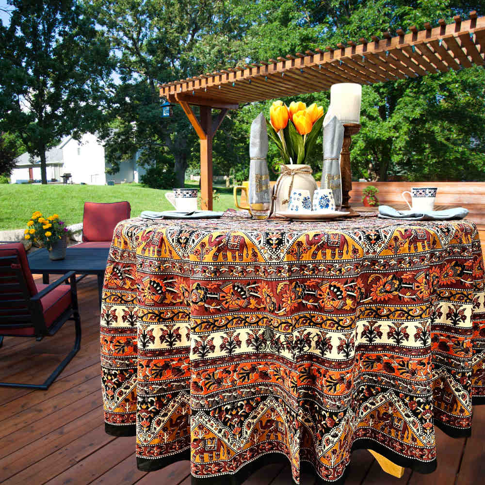 round mandala tablecloth