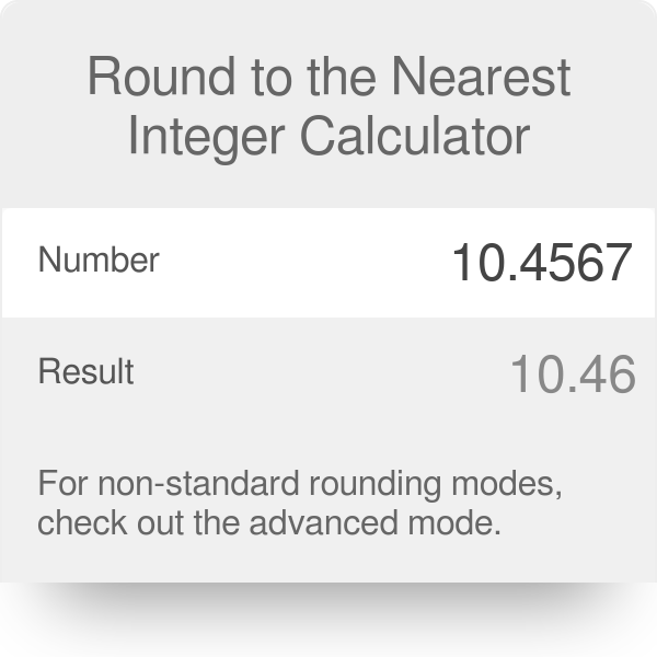 round nearest integer calculator