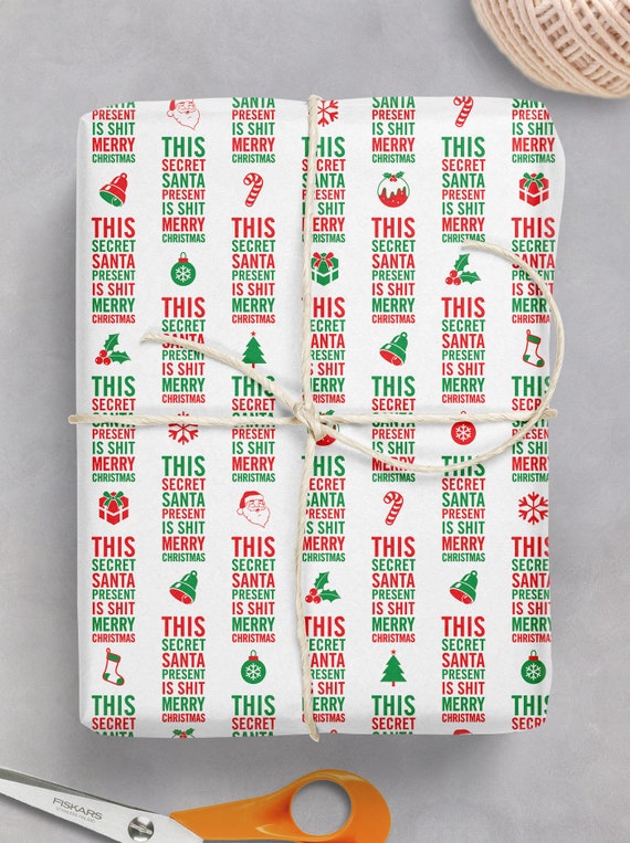 rude christmas wrapping paper