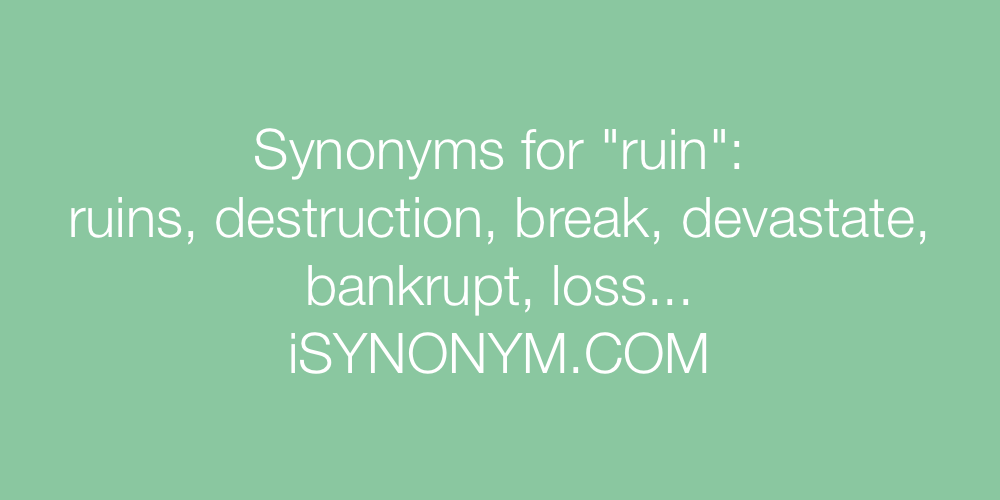 ruin synonym
