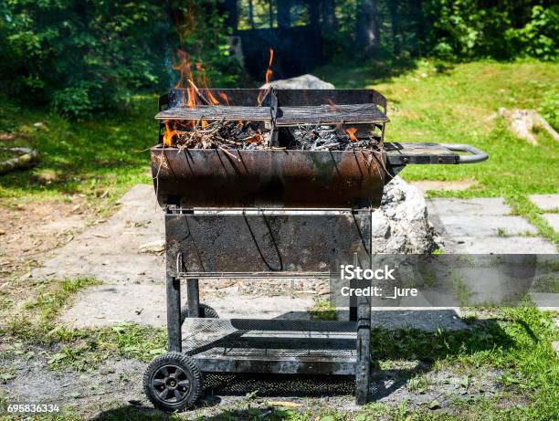 rusty barbeque grill