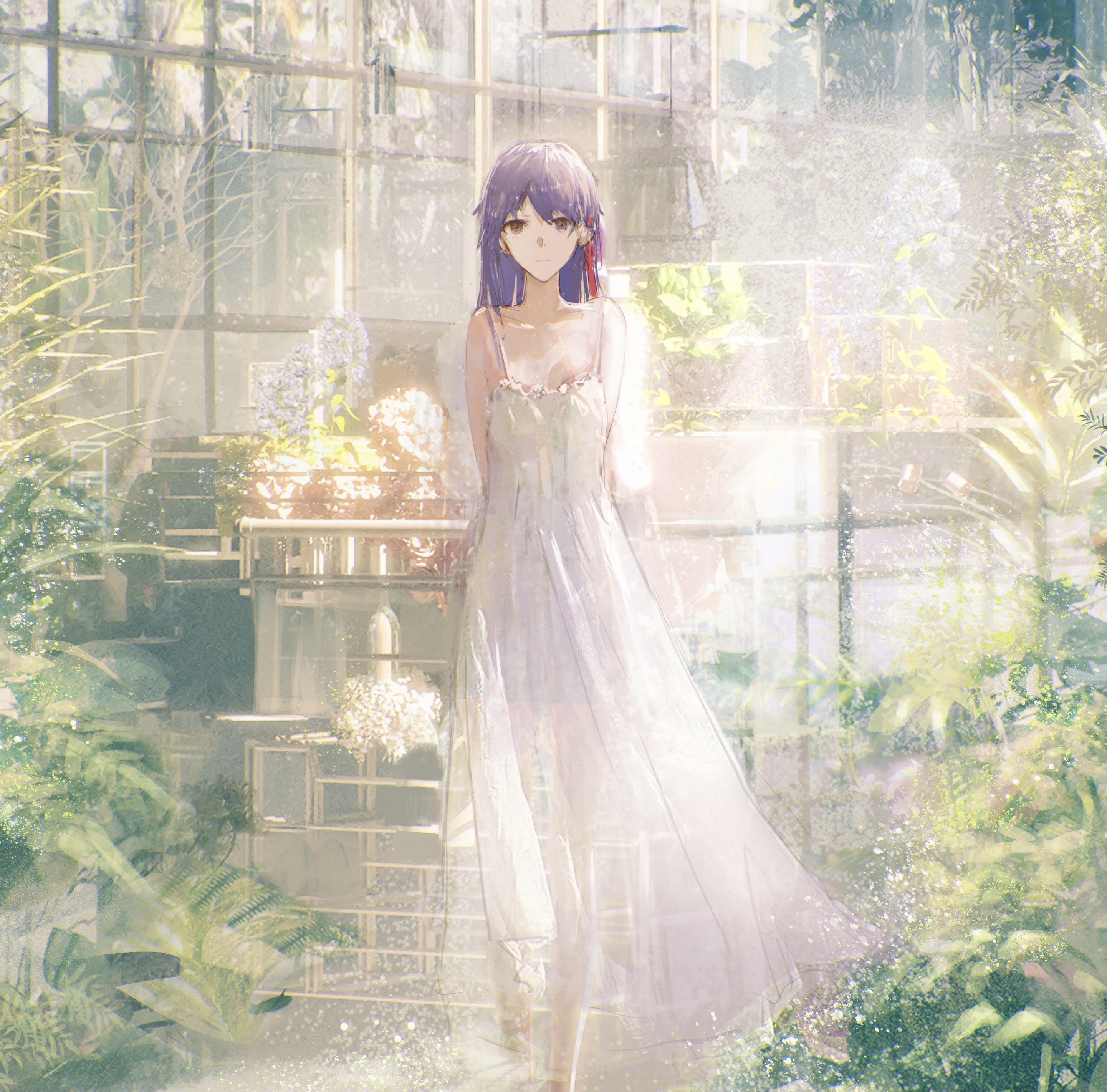 sakura matou white dress