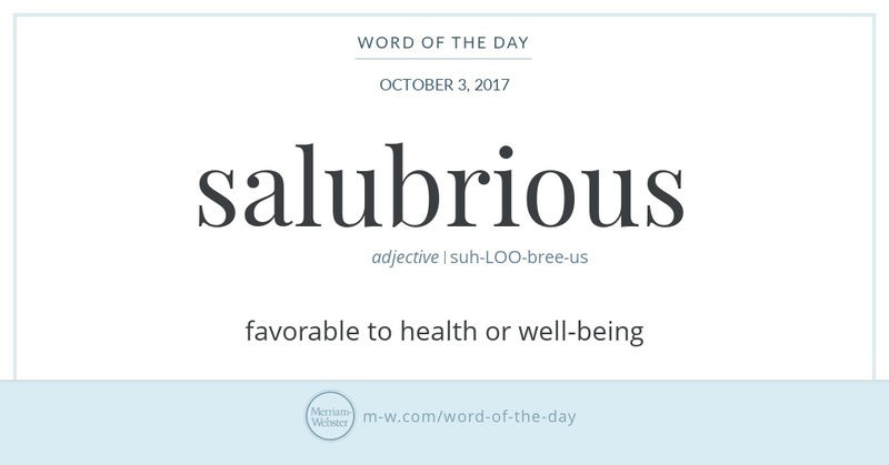 salubrious in a sentence