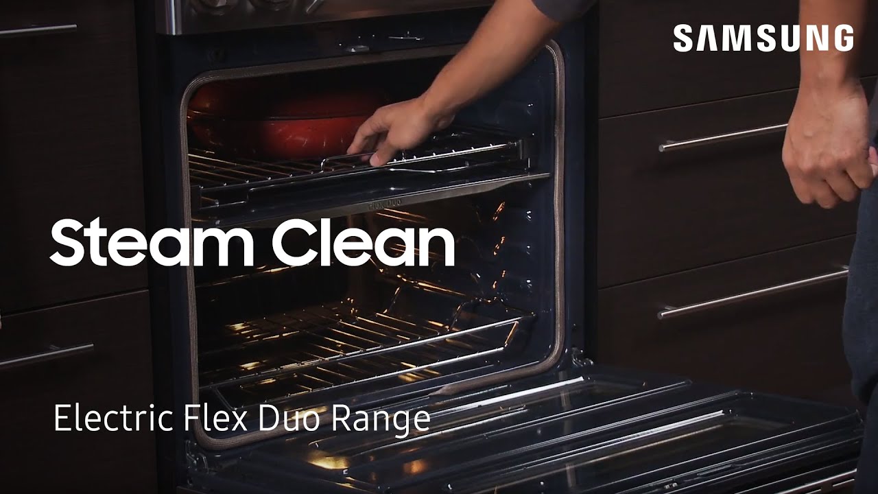 samsung electric range steam clean