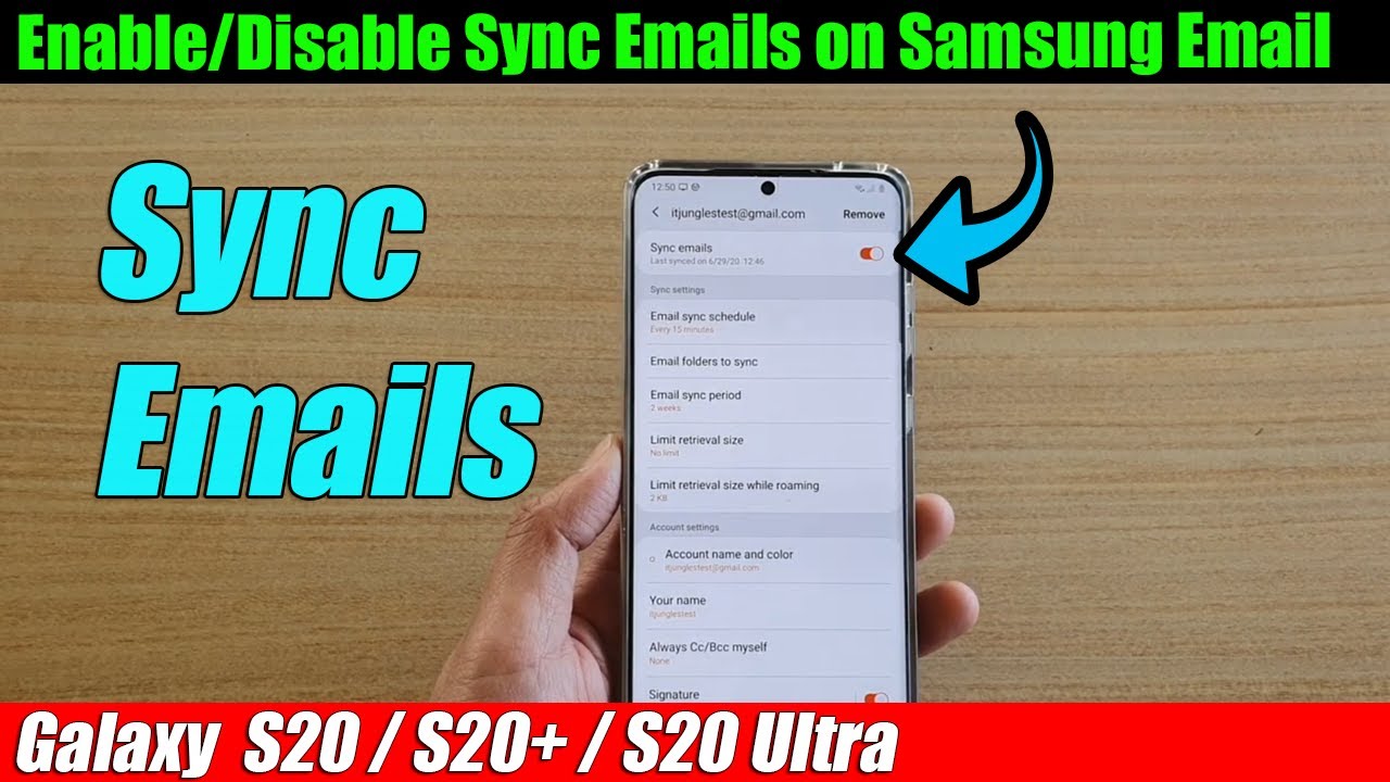 samsung email does not sync