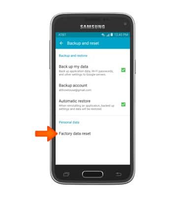 samsung galaxy s5 mini factory reset