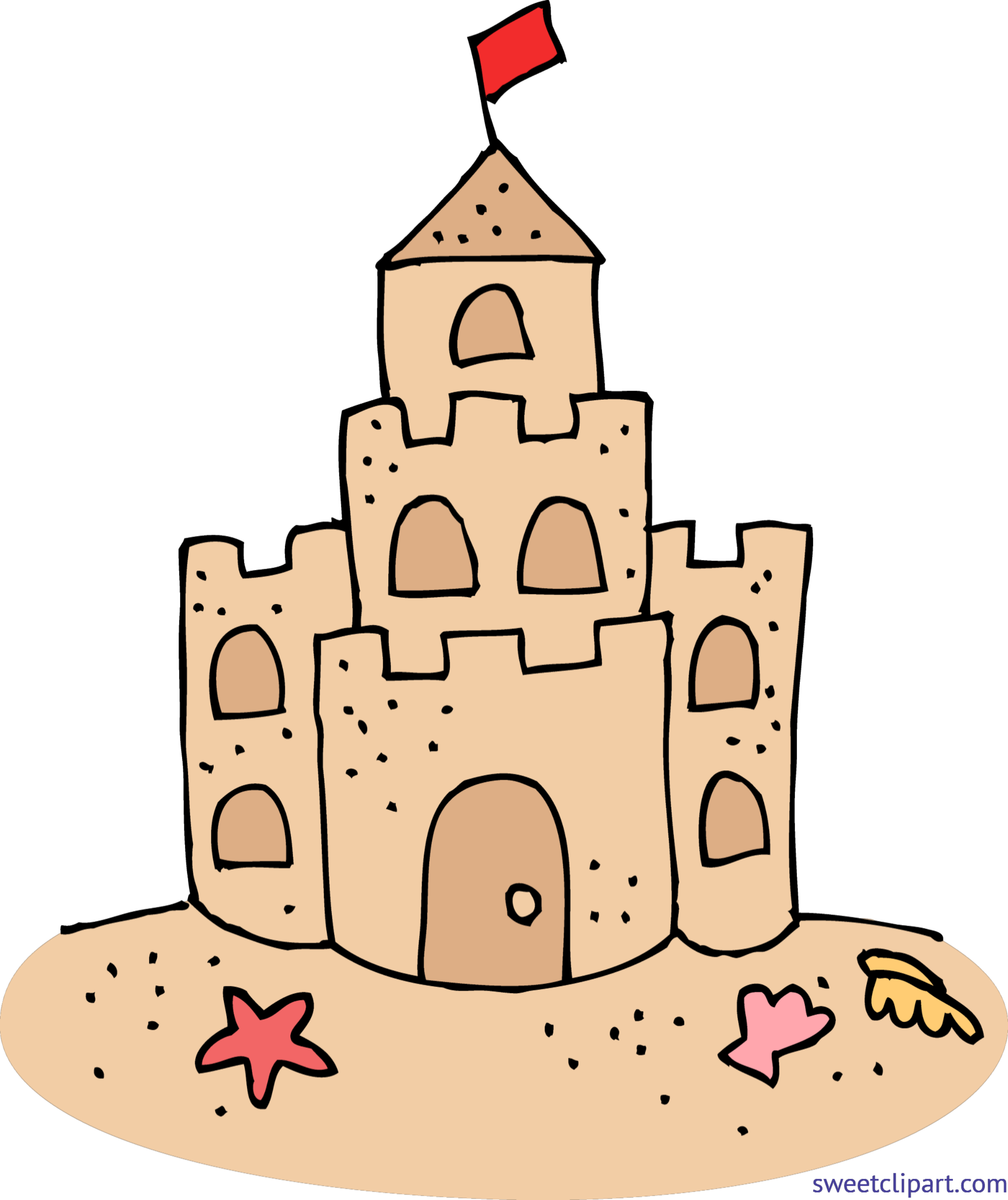 sandcastle clipart