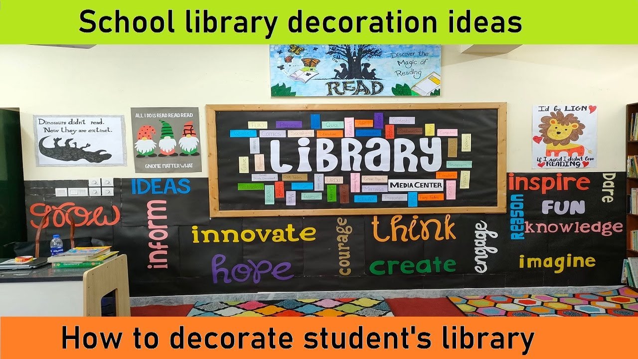 school library wall decoration ideas