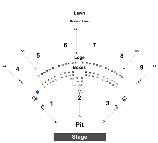 seat number glen helen amphitheater seating chart