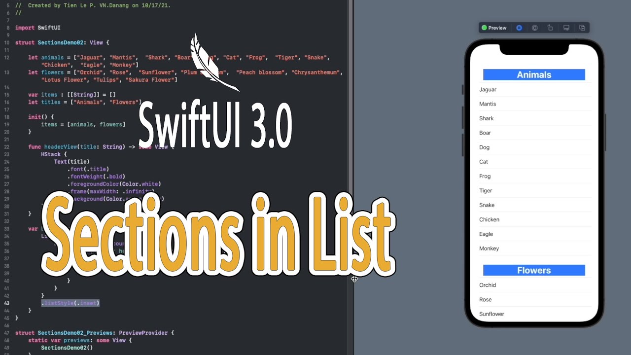 section swiftui