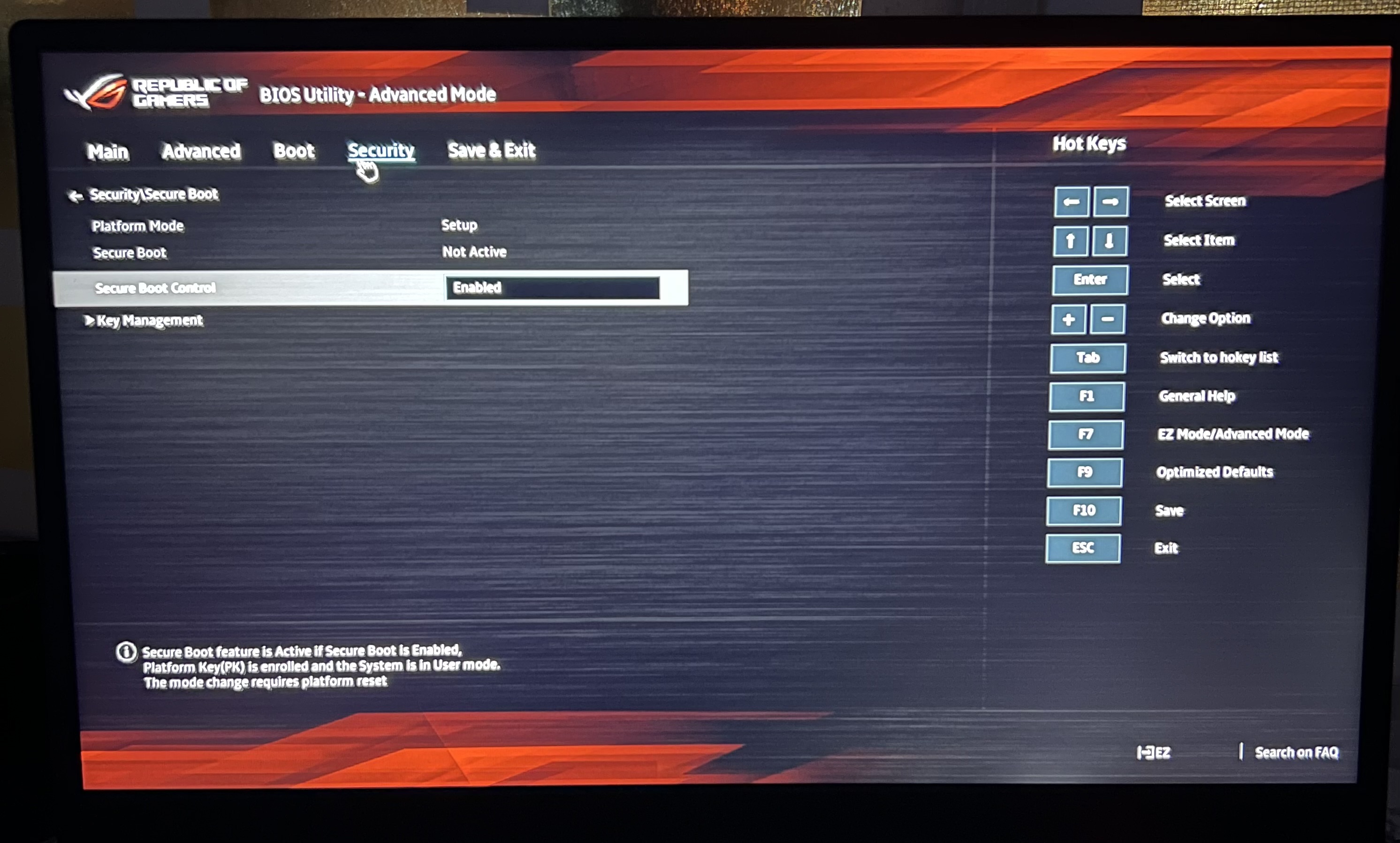 secure boot asus bios