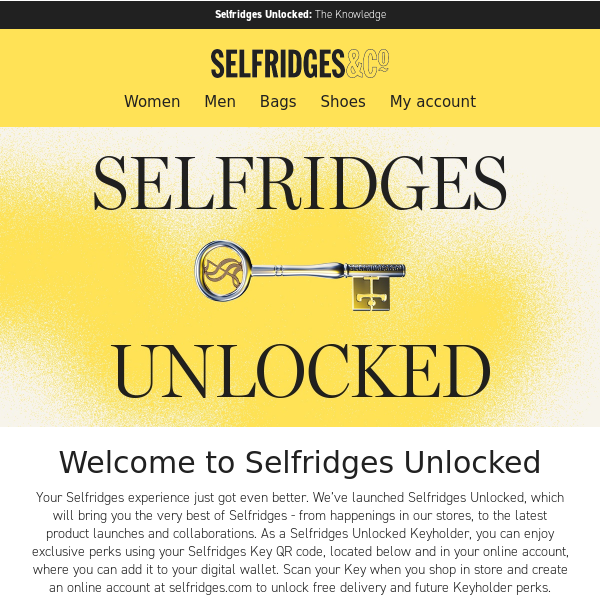 selfridges keyholder