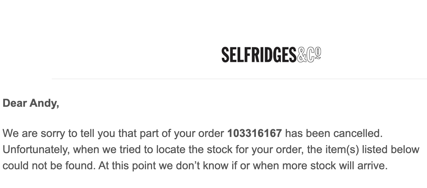 selfridges review