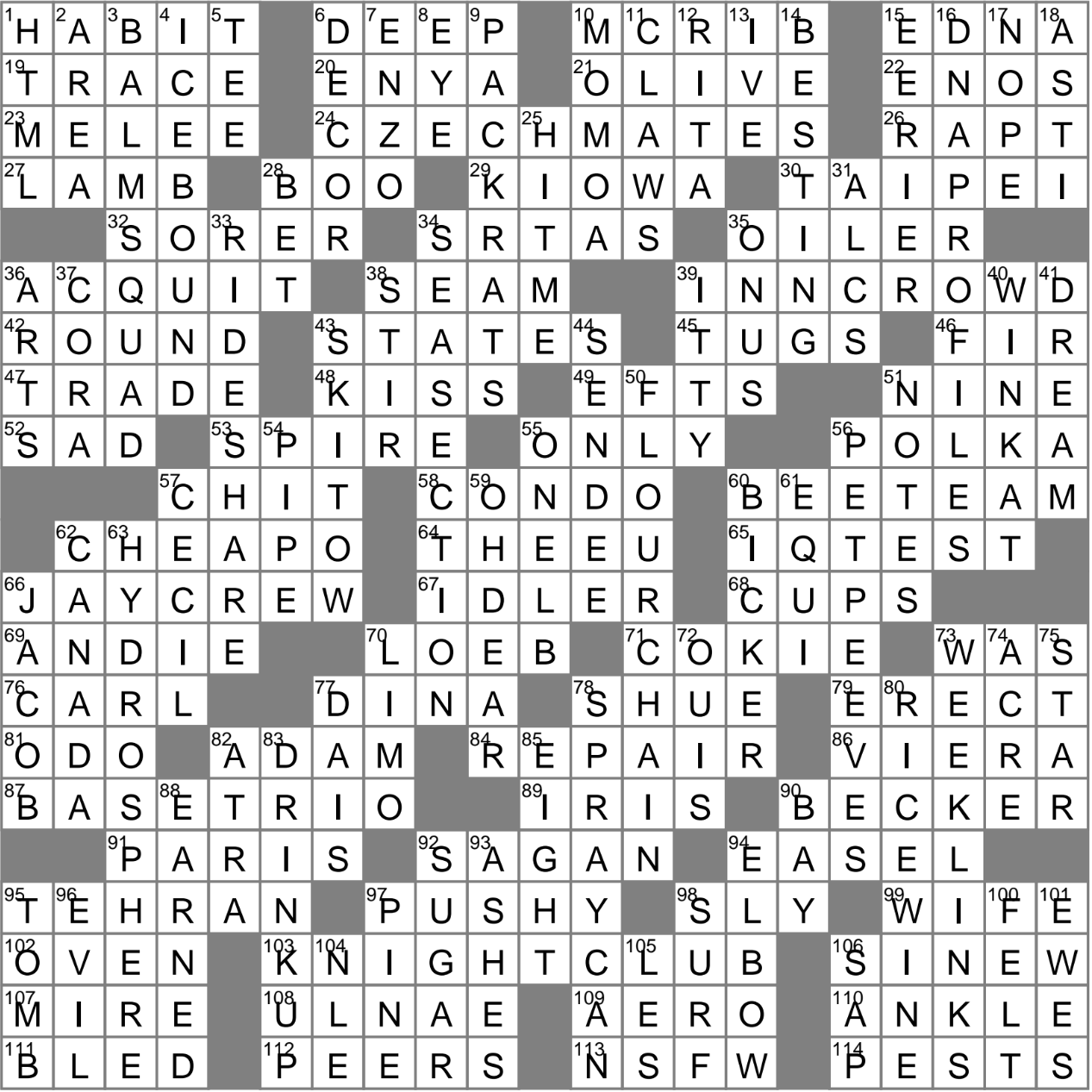 send into exile crossword clue