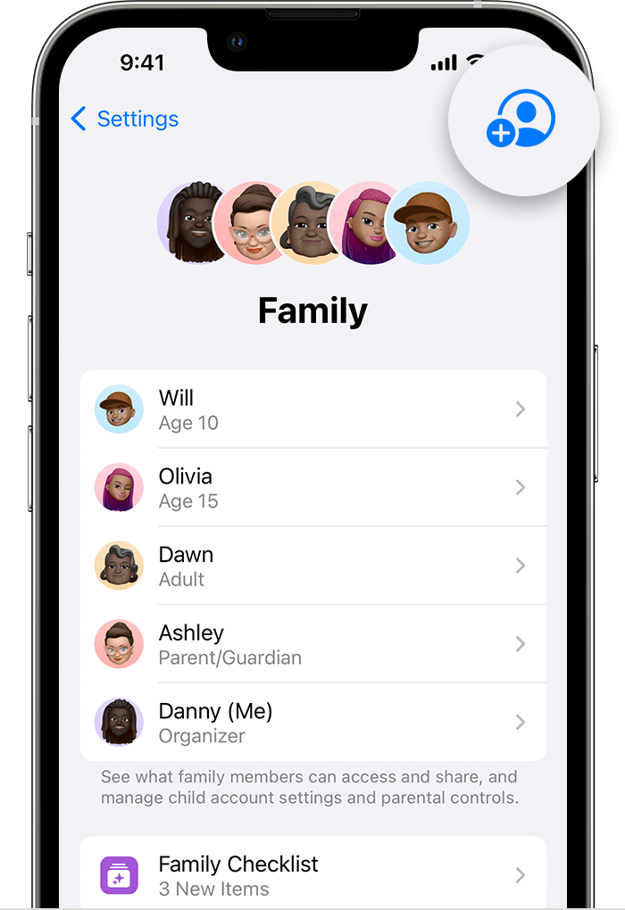 sharing apple id with family