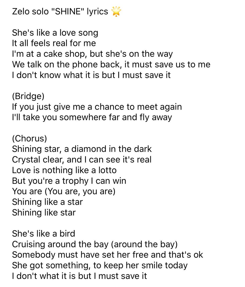 shine lyrics