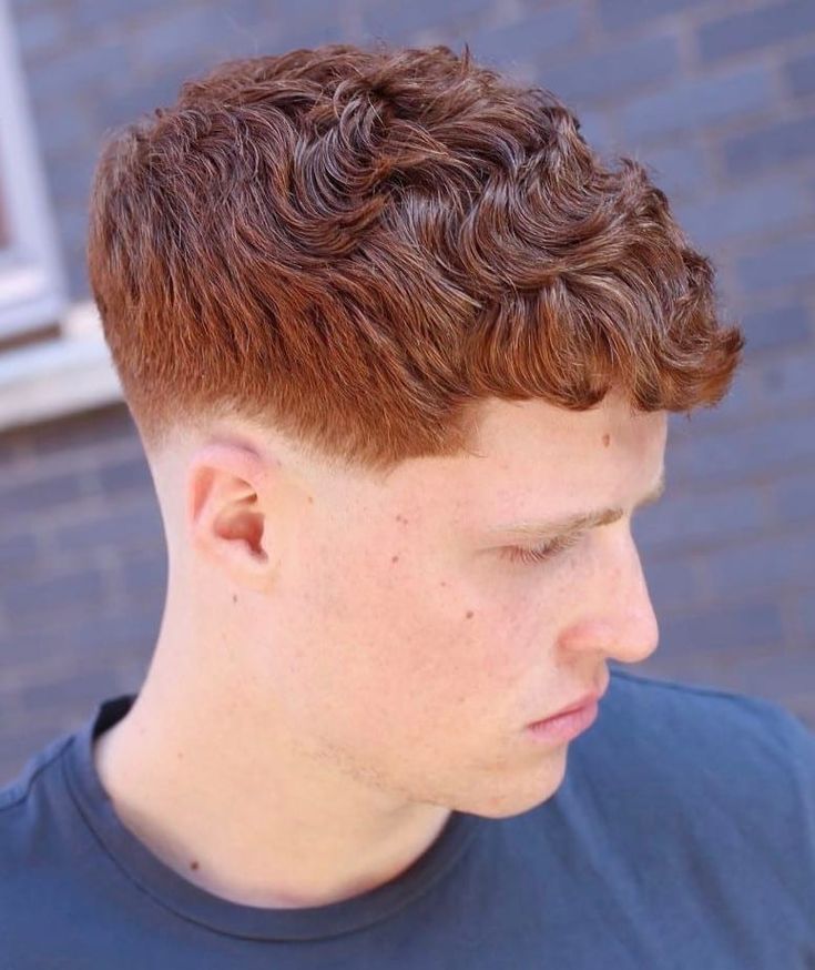 short ginger fade haircut