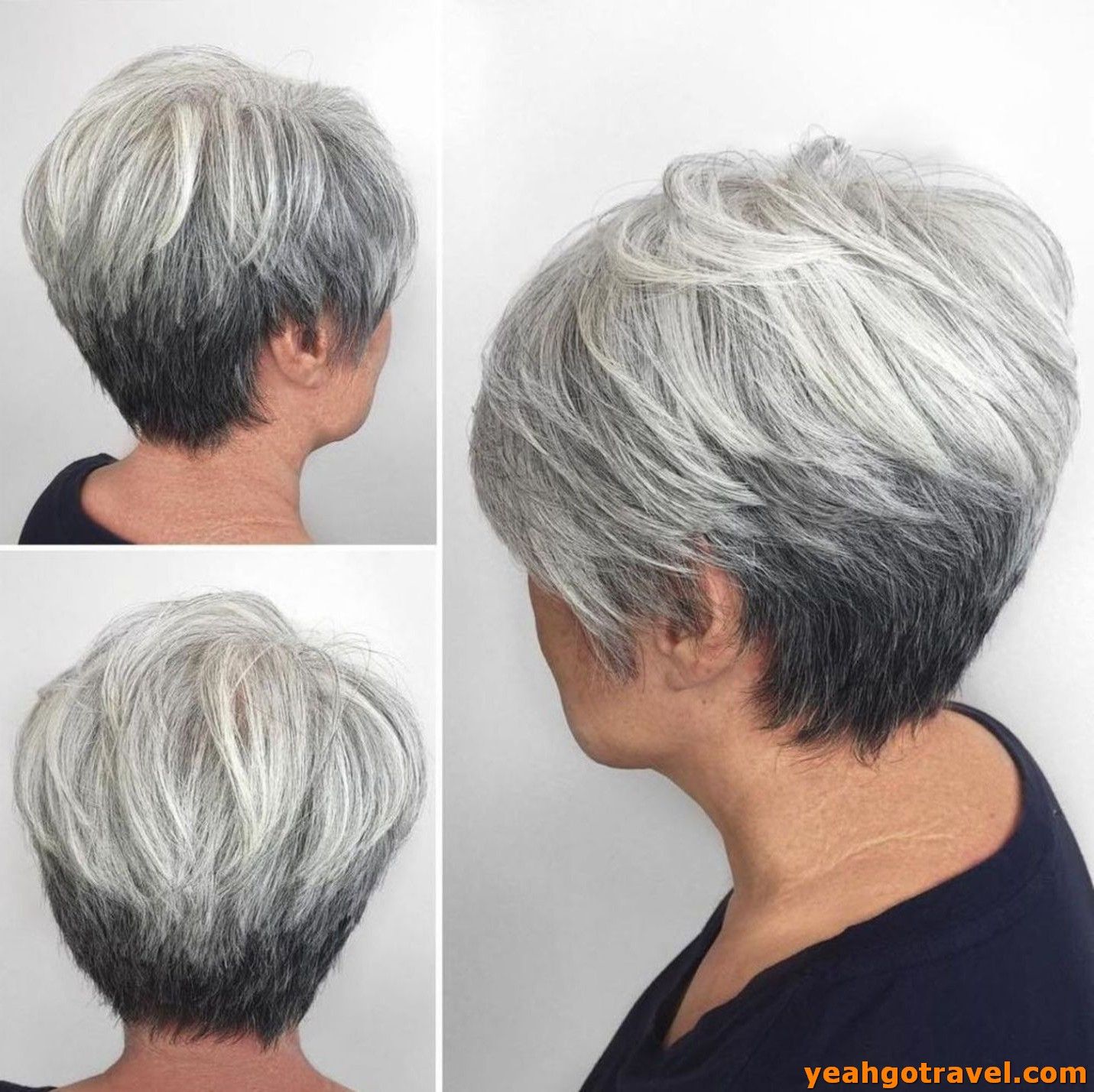 short greying hairstyles