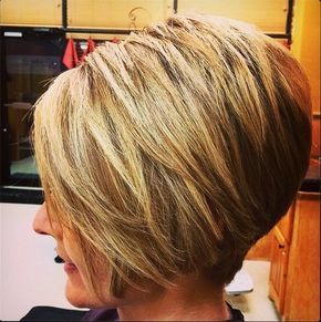 short inverted layered bob haircut