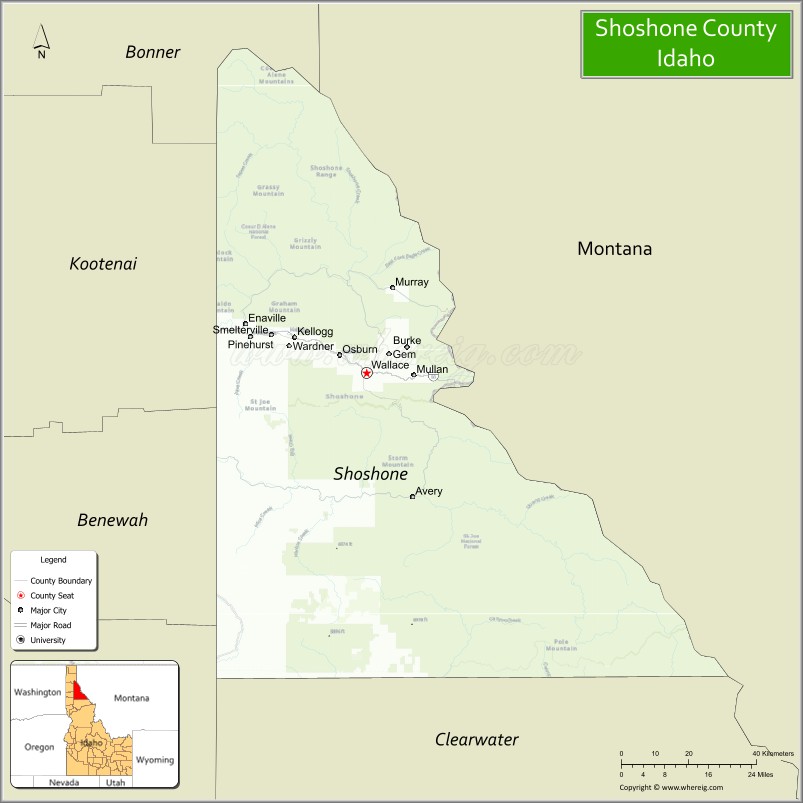 shoshone county parcel map