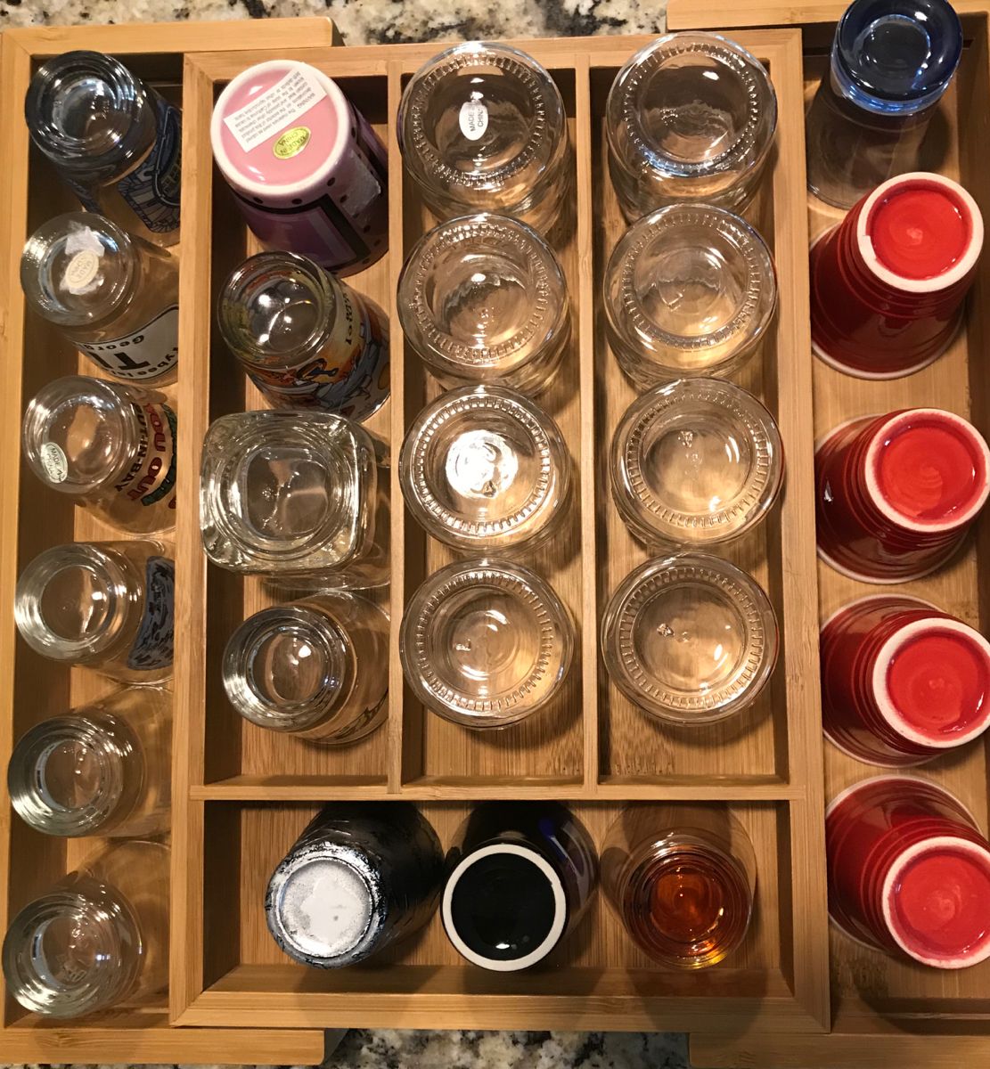 shot glass drawer