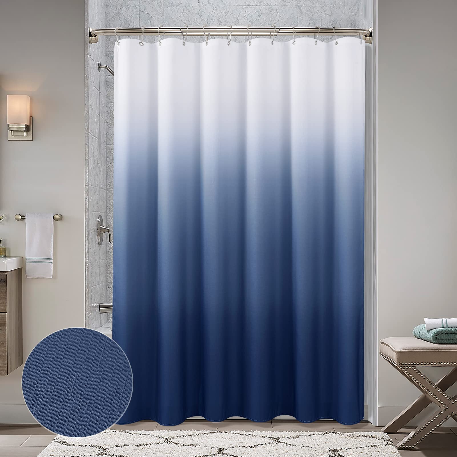 shower curtains in blue