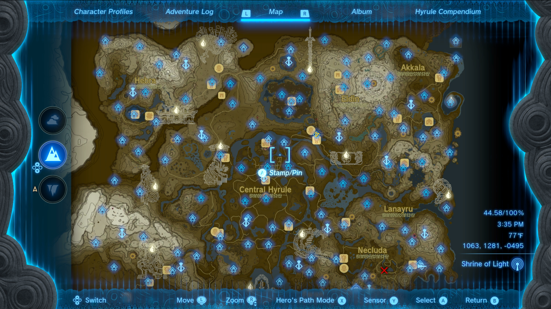 shrine map totk