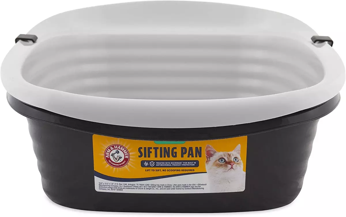 sifting litter box arm and hammer