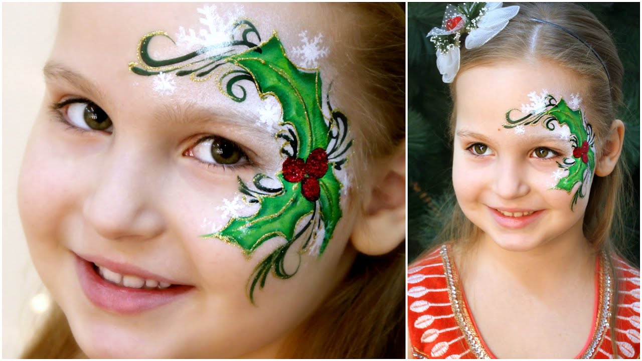 simple christmas face paint ideas