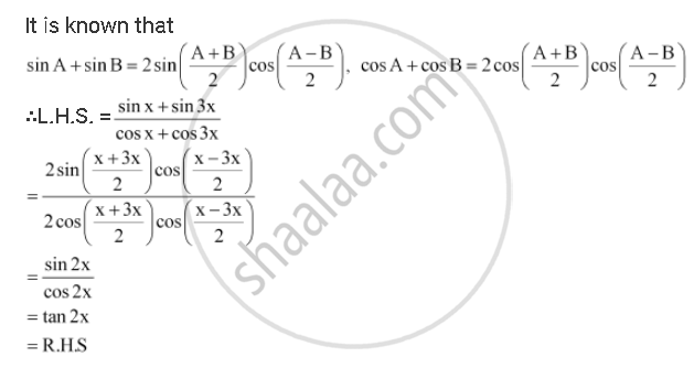 sinx sin3x cosx cos3x tan2x