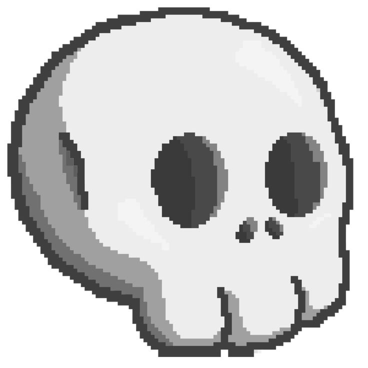 skull pixel art