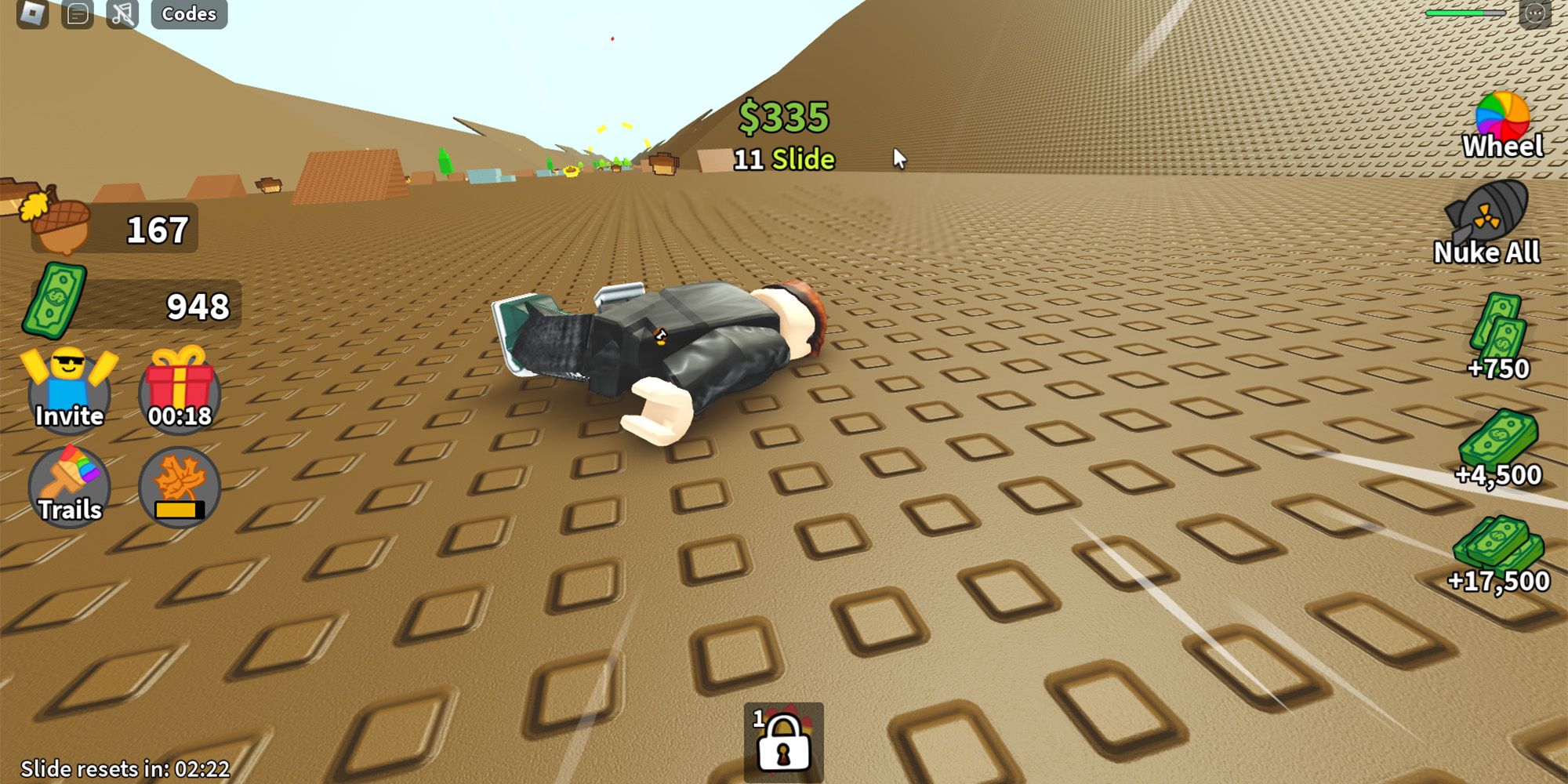 slide down a hill codes roblox