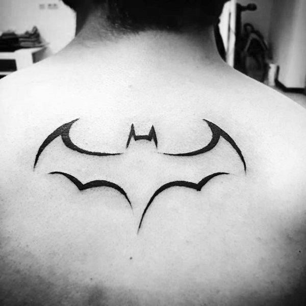 small batman symbol tattoo