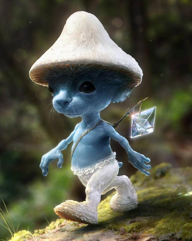 smurf cat pictures