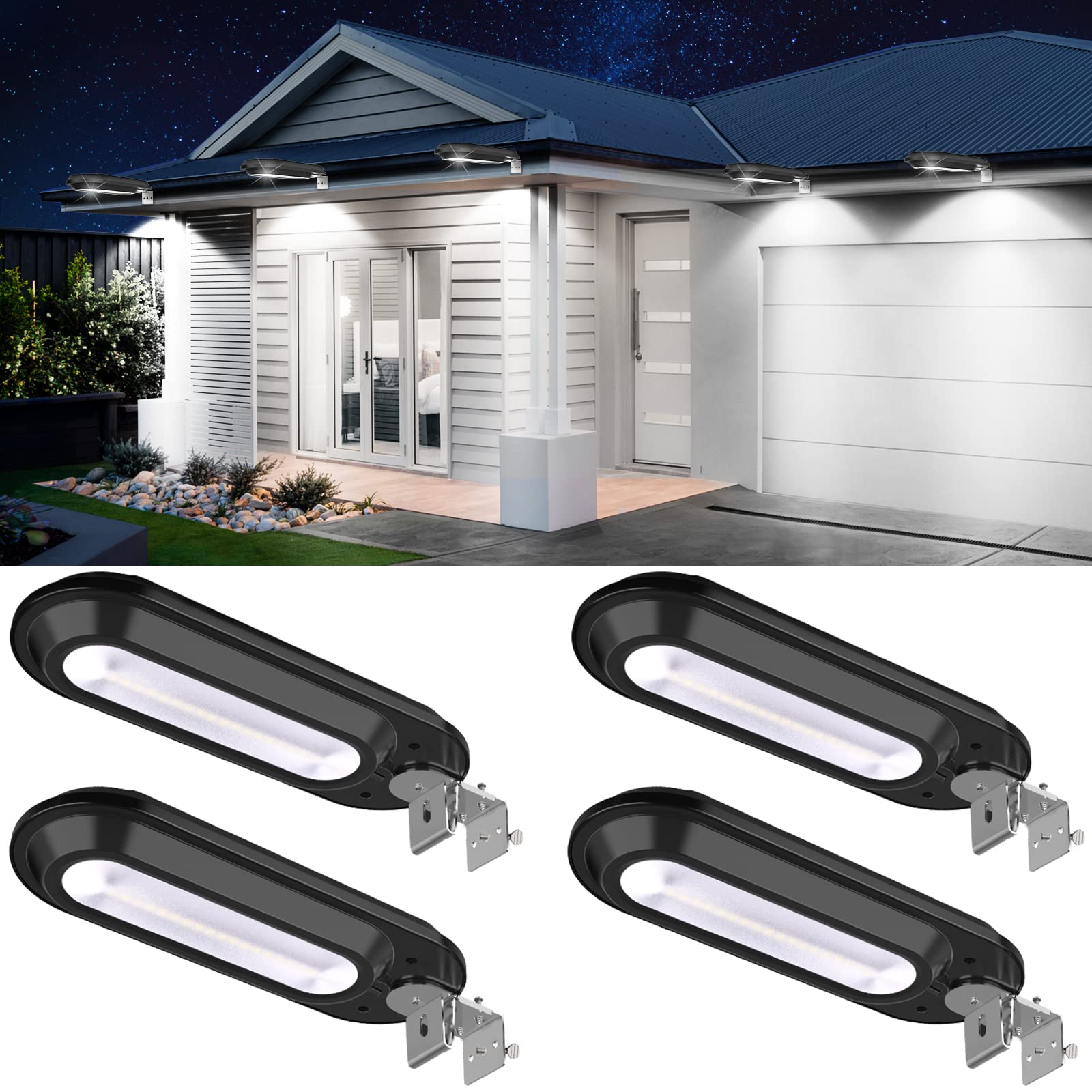 solar powered gutter lights