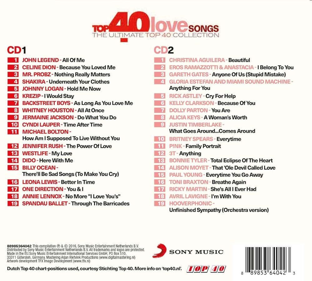 songs in the top 40