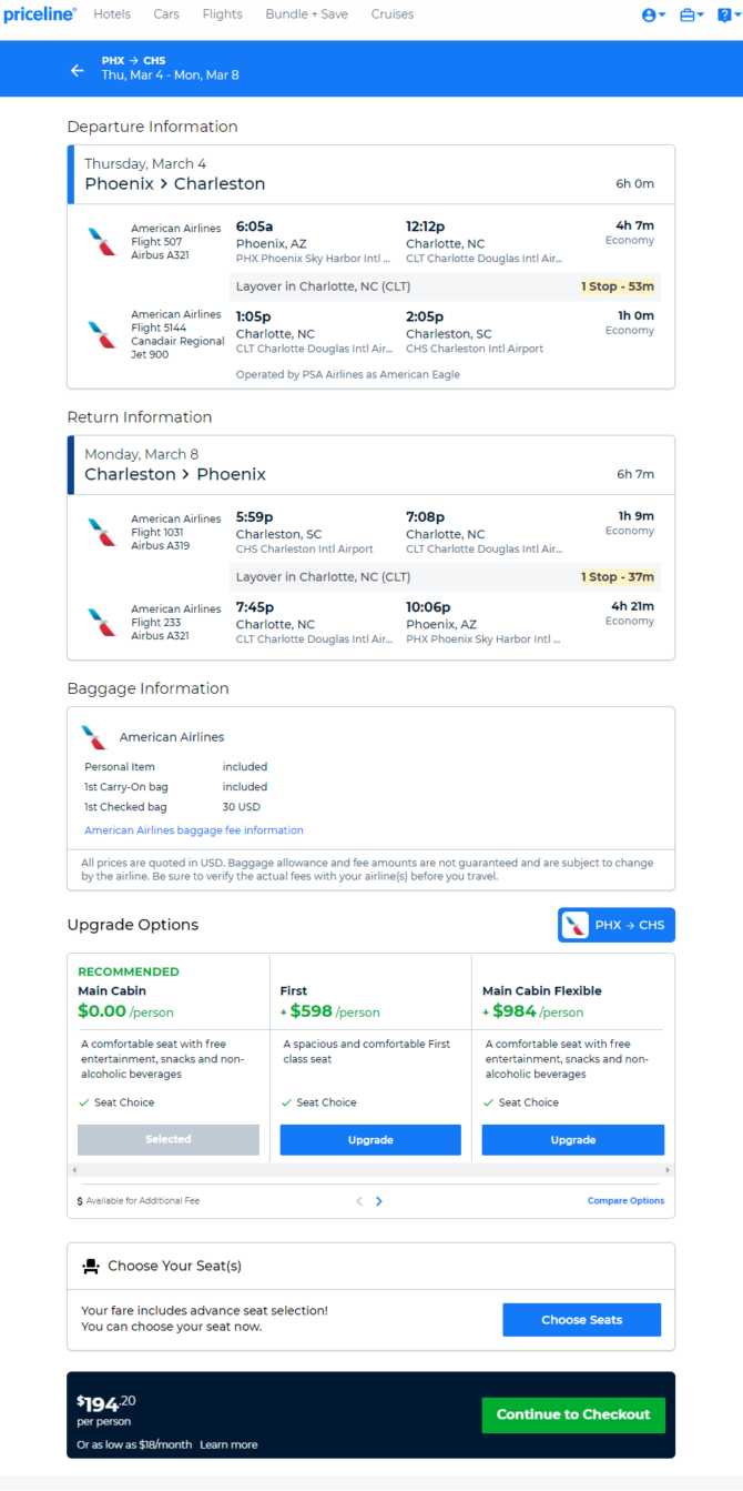 south carolina flight tickets