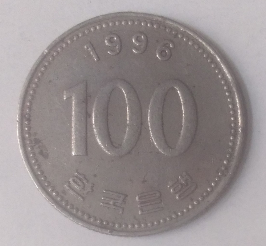 south korean 100 coin in indian rupees