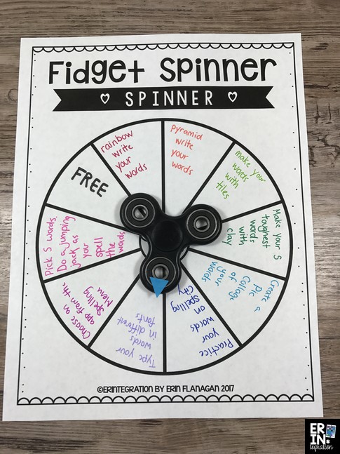 spell fidget spinner