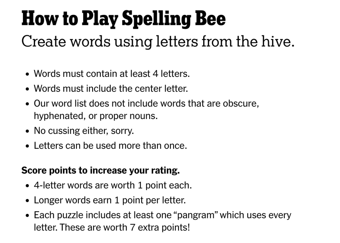 spelling bee ny times answers