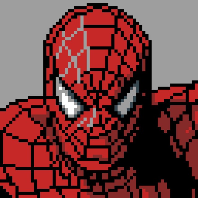 spiderman pixel art