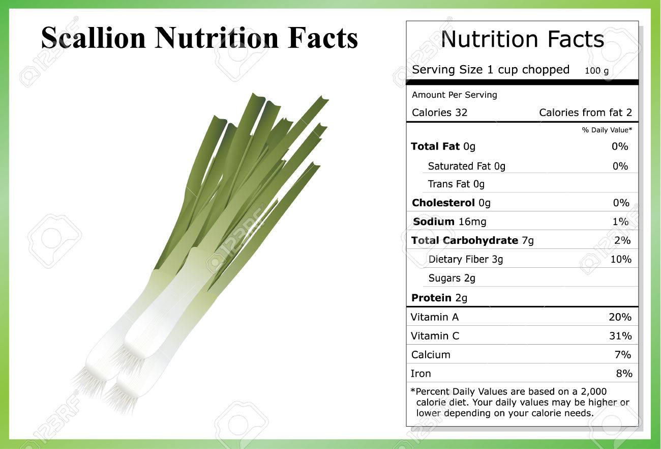 spring onion nutritional information
