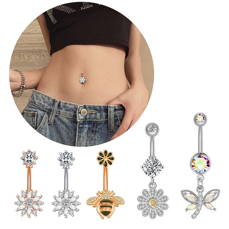 stainless steel belly piercing